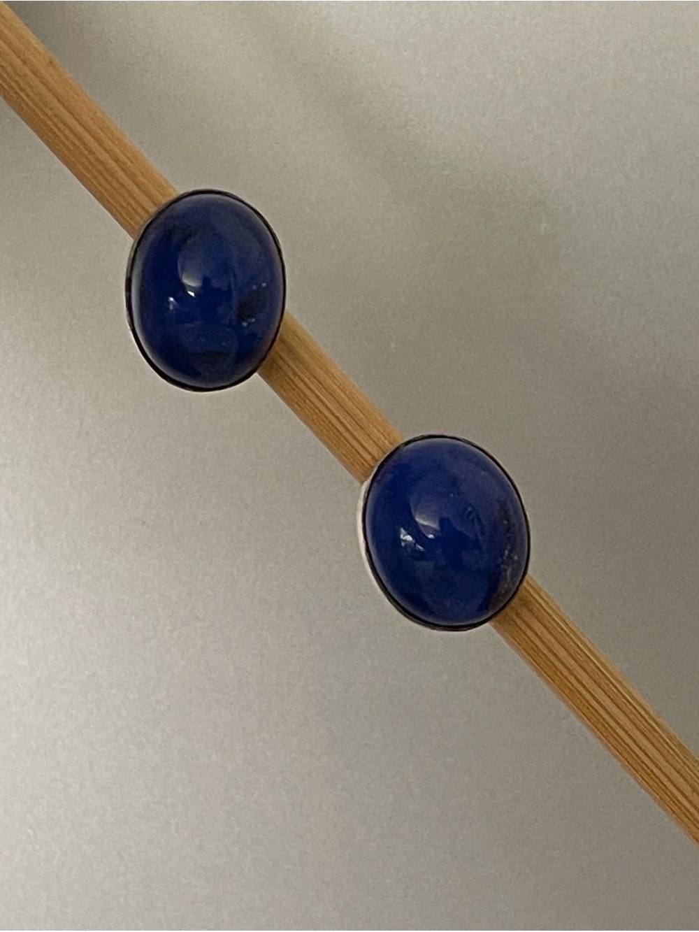 Beautiful Lapis Lazuli Cabochon Post earrings.